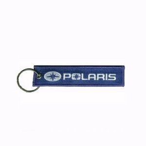 Polaris Blue-White Key Chain Fob Embroidered - NEW Fast Ship